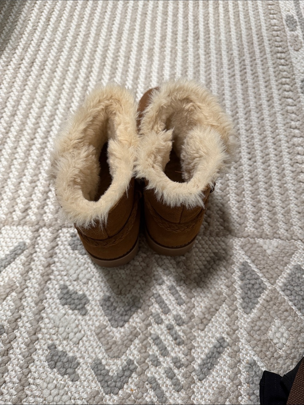 Style & Co. Faux Fur Trim Ankle Boots - Brown - Picture 2 of 3